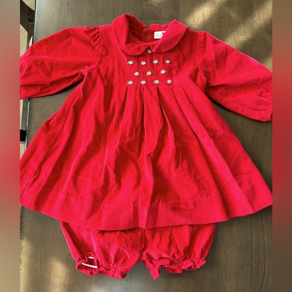 Petit Ami Other - Petit Ami Christmas corduroy dress with bloomers.